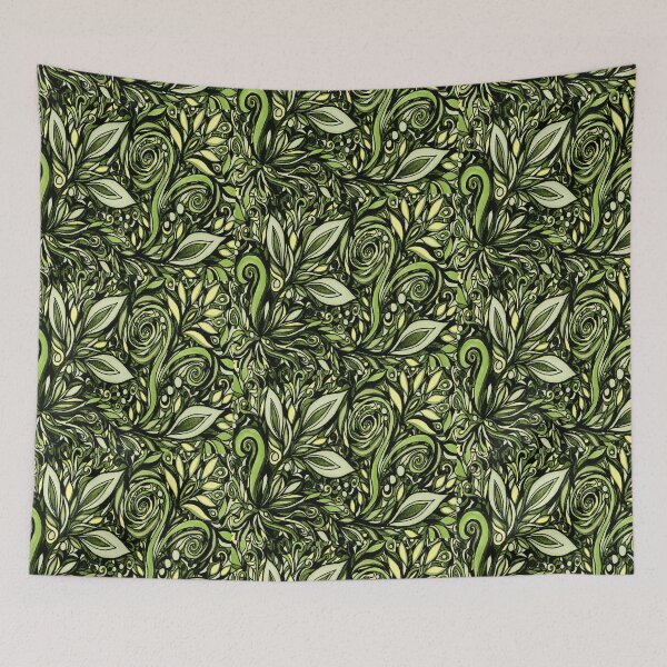 Item preview, Majestic Flowers And Leaves Pattern Tiffany Stained Glass Mosaic Style XII designed and sold by Irina Sztukowski.