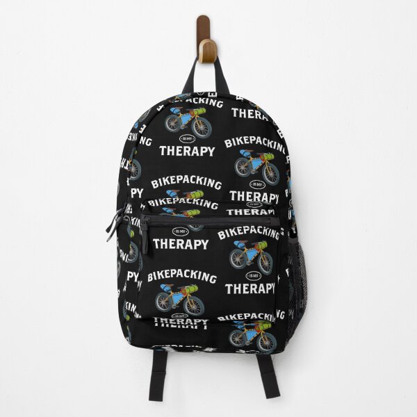Item preview, Funny Bikepacking Is My Therapy Bike Lovers Cyclist print designed and sold by jakehughes2015.