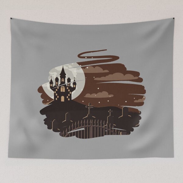 Item preview, Scary Halloween House Night Portal designed and sold by Avani01.
