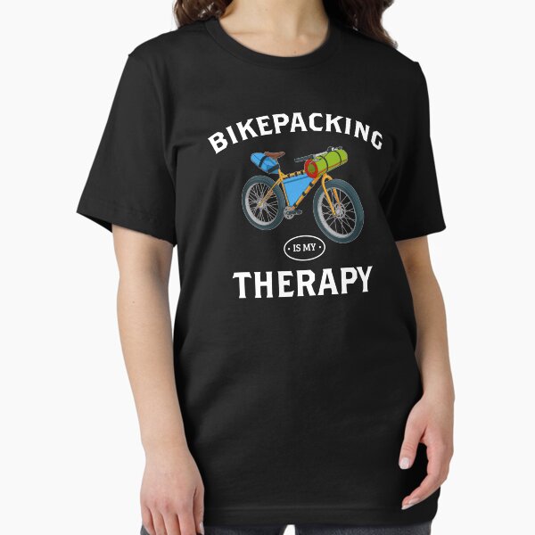 Item preview, Funny Bikepacking Is My Therapy Bike Lovers Cyclist print designed and sold by jakehughes2015.