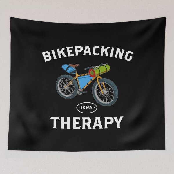 Item preview, Funny Bikepacking Is My Therapy Bike Lovers Cyclist print designed and sold by jakehughes2015.