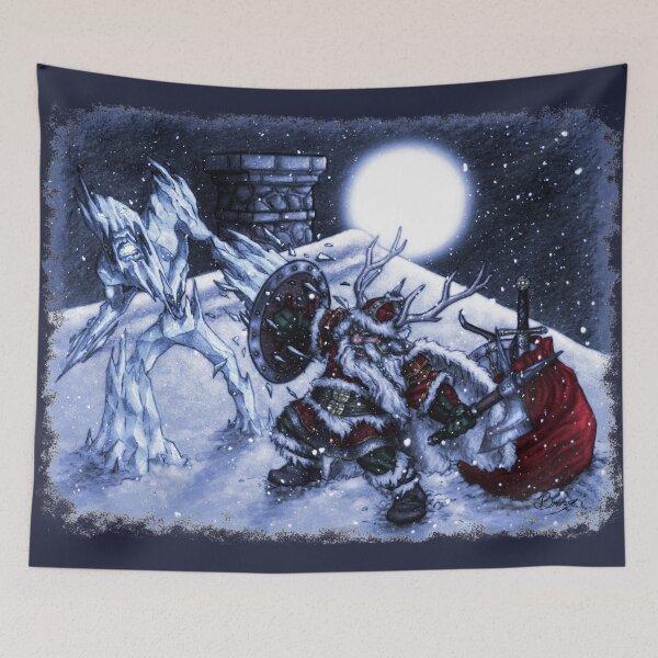 Item preview, The Battle for Christmas, Santa vs Jack Frost designed and sold by Brina Williamson.