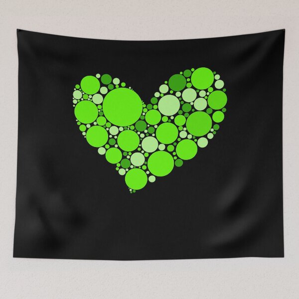 Item preview, Green Polka Dot Heart - The International Dot Day - Big Green Polka Dot Heart designed and sold by Usoubmaster.