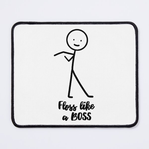 Item preview, Floss Like A Boss Stick Figure Stickman Doodle Printed Funny designed and sold by DibbaDesigns.