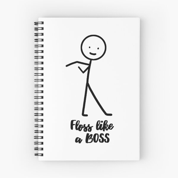 Item preview, Floss Like A Boss Stick Figure Stickman Doodle Printed Funny designed and sold by DibbaDesigns.