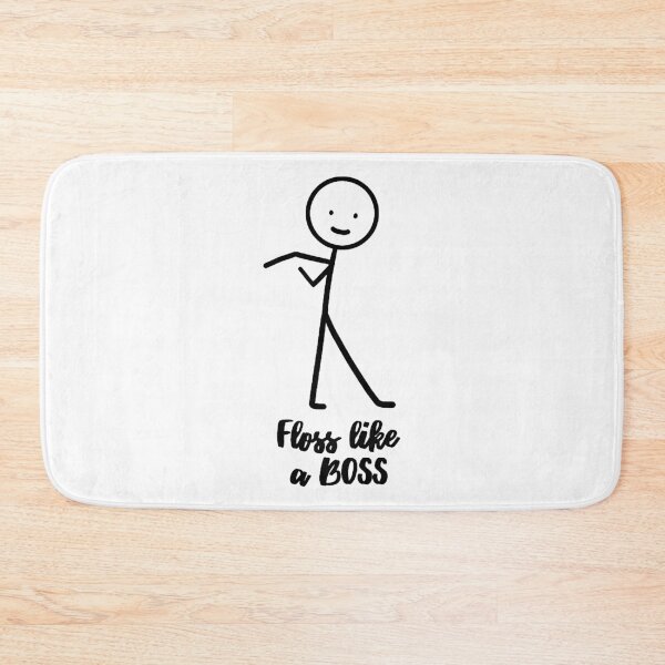 Item preview, Floss Like A Boss Stick Figure Stickman Doodle Printed Funny designed and sold by DibbaDesigns.