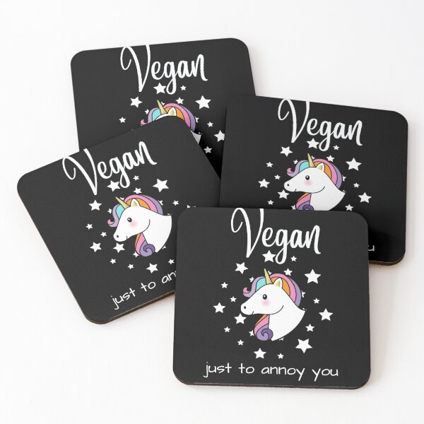 Item preview, Vegan Just to Annoy You Rainbow Unicorn designed and sold by nanogarbanzo.