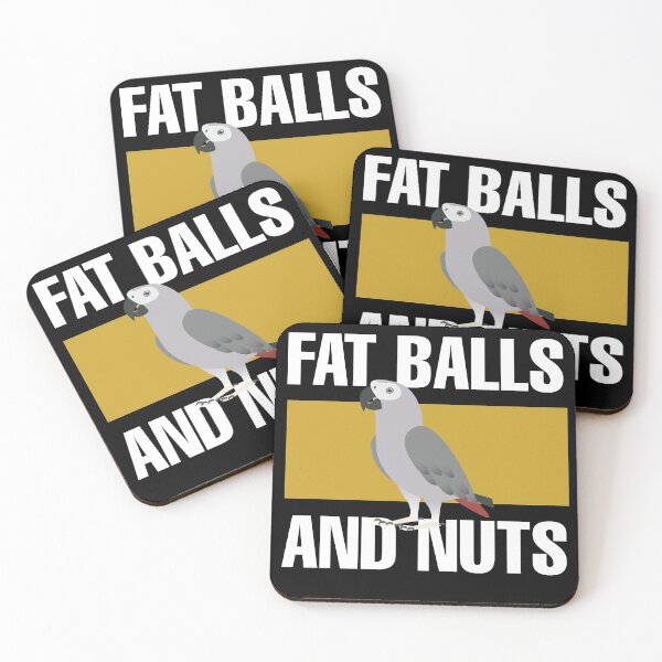 Item preview, Fat Balls and Nuts Cute African Grey Parrot Birds Lover  designed and sold by Rzelemenz.
