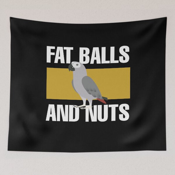 Item preview, Fat Balls and Nuts Cute African Grey Parrot Birds Lover  designed and sold by Rzelemenz.