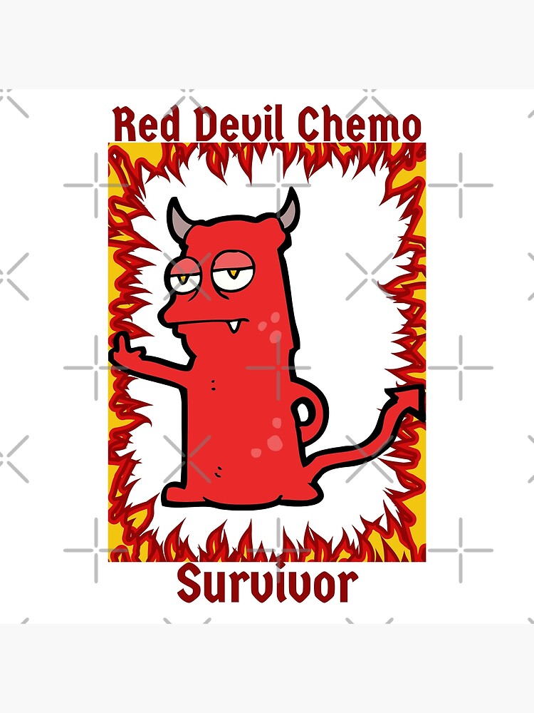 "Red Devil Chemo Survivor" Poster by RoseCityMerch Redbubble