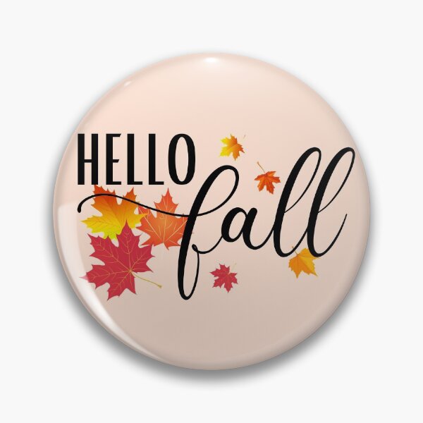 Item preview, Hello Fall , Autumn Maple Leaves Falling, Fall Quote for Babies, Toddler, Kids and Adults!  designed and sold by InkItStudio.