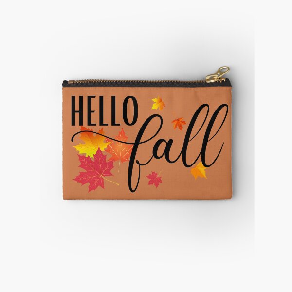 Item preview, Hello Fall , Autumn Maple Leaves Falling, Fall Quote for Babies, Toddler, Kids and Adults!  designed and sold by InkItStudio.
