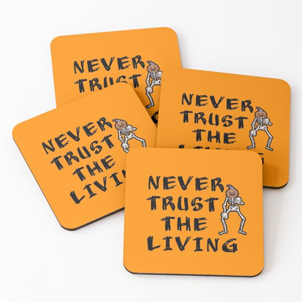 Item preview, Never Trust the Living Pumpkin Skeleton designed and sold by lisaamakye.