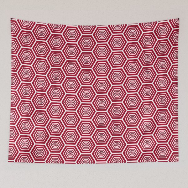 Item preview, Fancy Hexagon Pattern Red designed and sold by MC Art Studio.