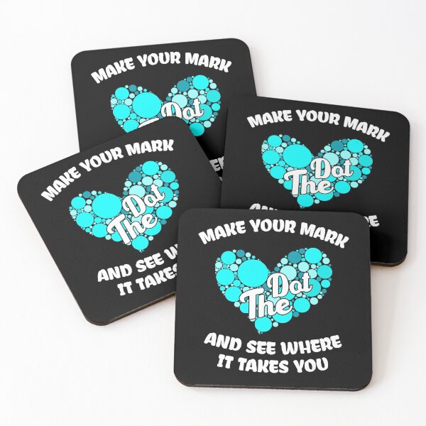 Item preview, Make your mark and see where it takes you , the dot, Polka Blue Heart Dot Heart - The International Dot Day designed and sold by Usoubmaster.