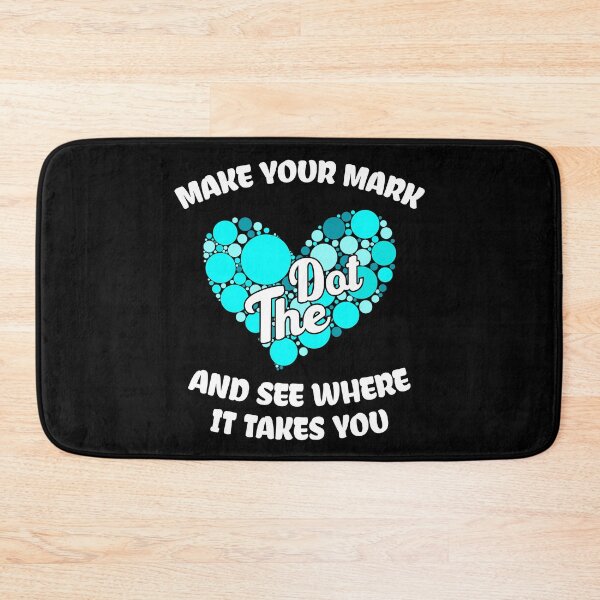 Item preview, Make your mark and see where it takes you , the dot, Polka Blue Heart Dot Heart - The International Dot Day designed and sold by Usoubmaster.