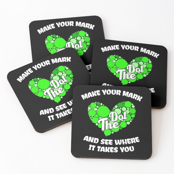 Item preview, Copy of Make your mark and see where it takes you , the dot, Polka Green Heart Dot Heart - The International Dot Day designed and sold by Usoubmaster.