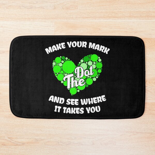 Item preview, Copy of Make your mark and see where it takes you , the dot, Polka Green Heart Dot Heart - The International Dot Day designed and sold by Usoubmaster.