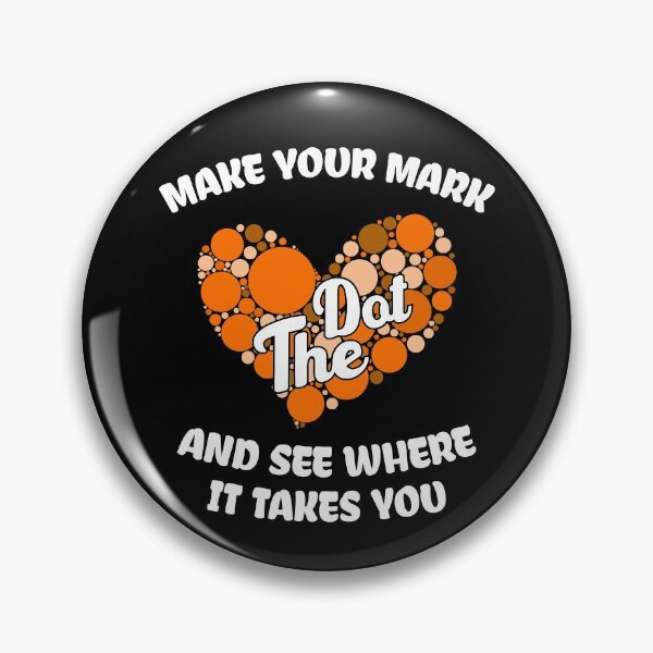 Item preview, Copy of Make your mark and see where it takes you , the dot, Polka Orange Heart Dot Heart - The International Dot Day designed and sold by Usoubmaster.