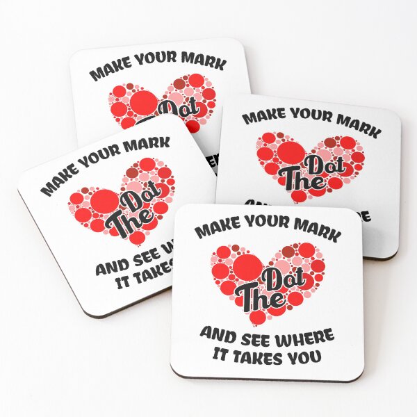 Item preview, Make your mark and see where it takes you , the dot, Polka Red Heart Dot Heart - The International Dot Day designed and sold by Usoubmaster.