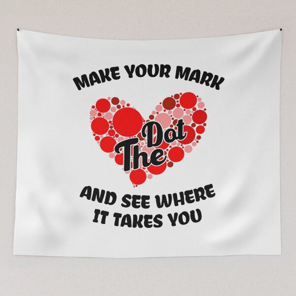 Item preview, Make your mark and see where it takes you , the dot, Polka Red Heart Dot Heart - The International Dot Day designed and sold by Usoubmaster.