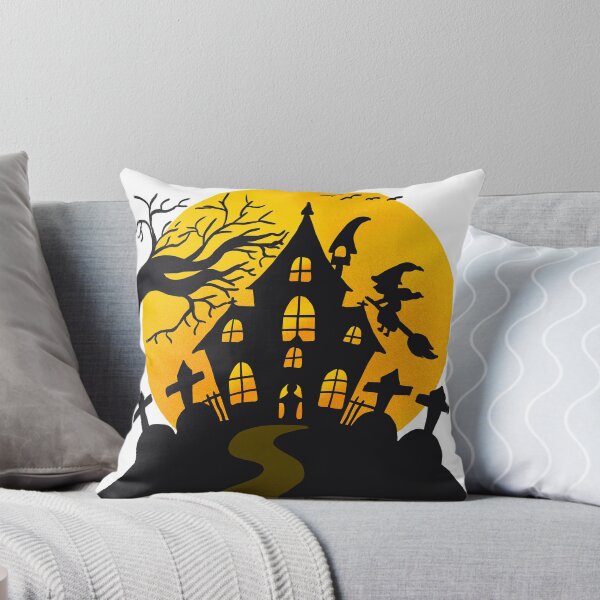 Item preview, Vintage Halloween Haunted House Witch Design designed and sold by petpuppymania.
