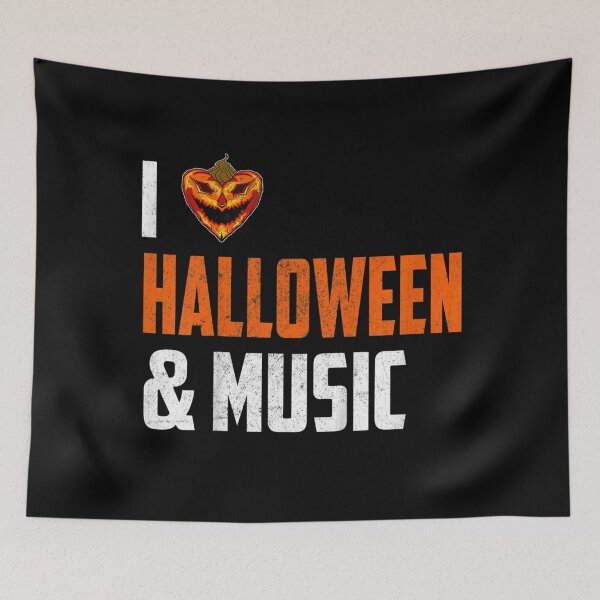 Item preview, I Love Halloween And Music, Witch Pumpkin And Music Lover  designed and sold by EuphemiaShop.