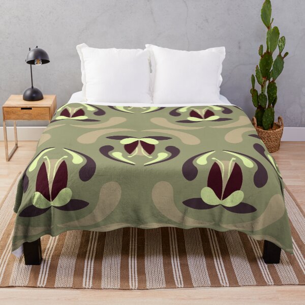 Item preview, Tulips and leaves - moss green  designed and sold by Nadia Arsky.