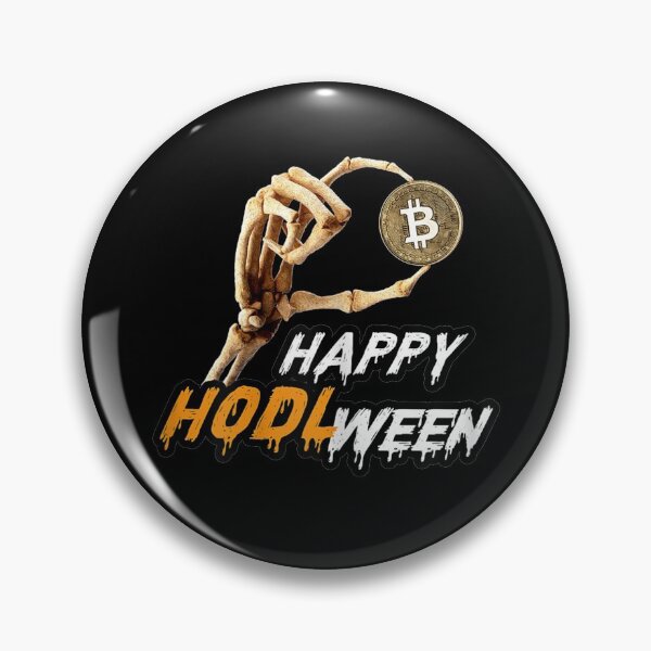 Item preview, Funny Crypto Halloween Bitcoin HODL ween Skeleton Hand BTC  designed and sold by EuphemiaShop.