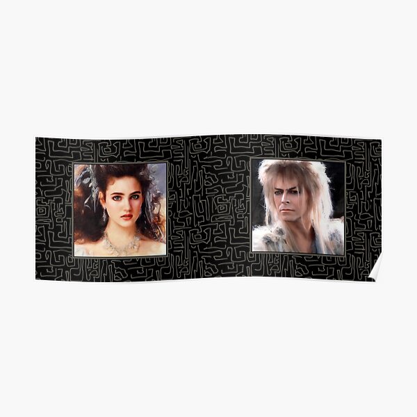 Jareth and Sarah Together in The Labyrinth Version 2 Poster