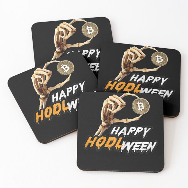 Item preview, Funny Crypto Halloween Bitcoin HODL ween Skeleton Hand BTC  designed and sold by EuphemiaShop.