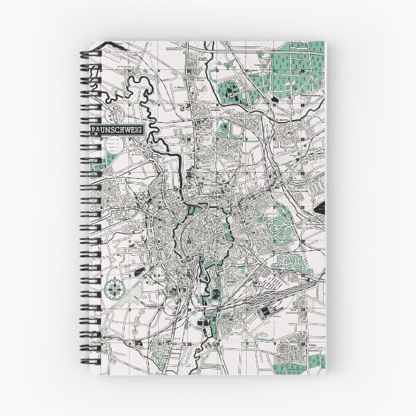 Item preview, 1954 Vintage Map of Braunschweig, Germany designed and sold by Gin  Neko.