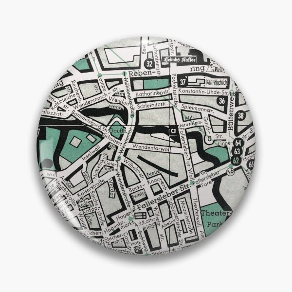 Item preview, 1954 Vintage Map of Braunschweig, Germany designed and sold by Gin  Neko.