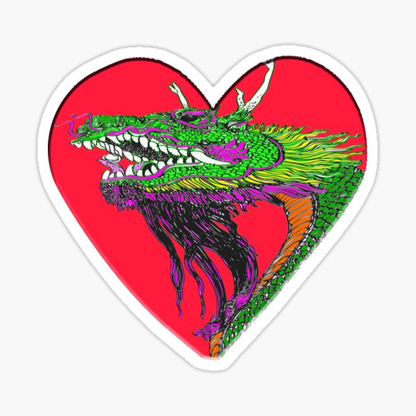 I Love Dragons Sticker