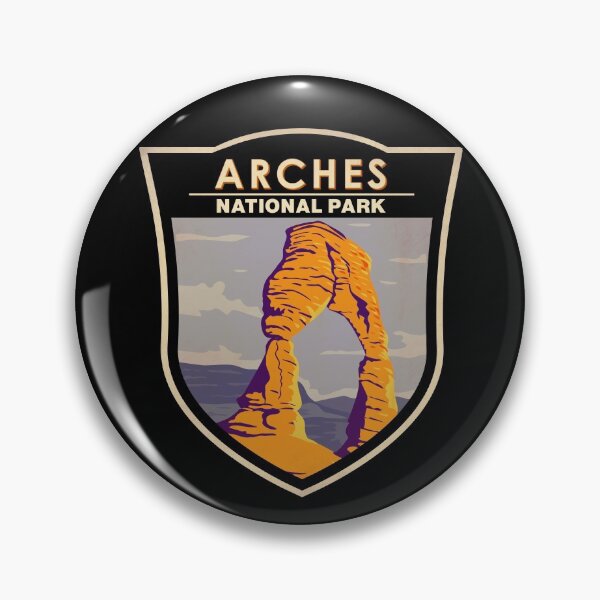 Item preview, Arches National Park Delicate Arch Badge designed and sold by KrisSidDesigns.