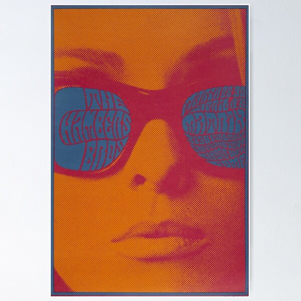 Poster Lunettes de hippie, hippie homme. Vector illustration 