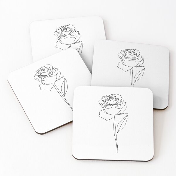 Item preview, Simple Rose Flower Line Drawing designed and sold by makesbymiss.