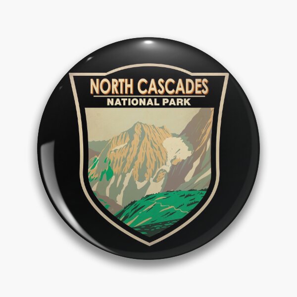 Artikelvorschau, North-Cascades-Nationalpark, Cascade-Pass-Washington-Abzeichen entworfen und verkauft von KrisSidDesigns.