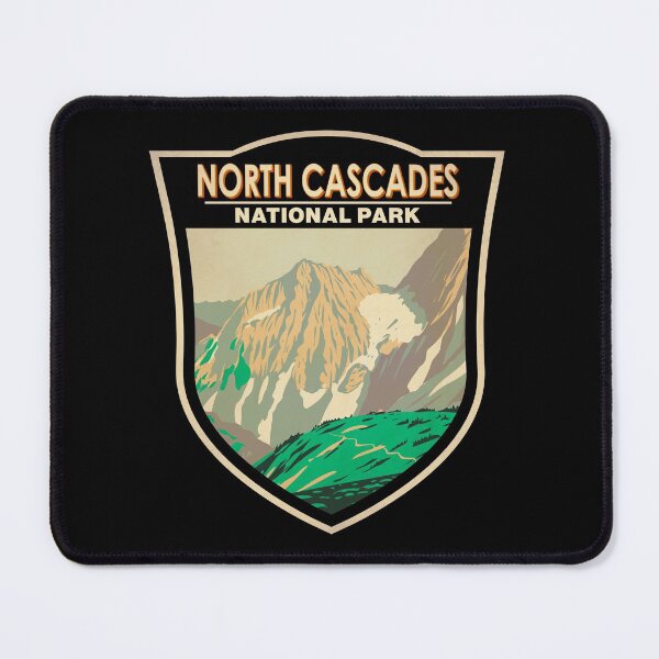 Artikelvorschau, North-Cascades-Nationalpark, Cascade-Pass-Washington-Abzeichen entworfen und verkauft von KrisSidDesigns.
