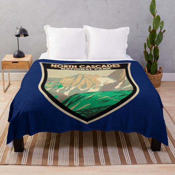 Aperçu de l'œuvre Badge Washington du Pass Cascade du Parc National des North Cascades créée et vendue par KrisSidDesigns.
