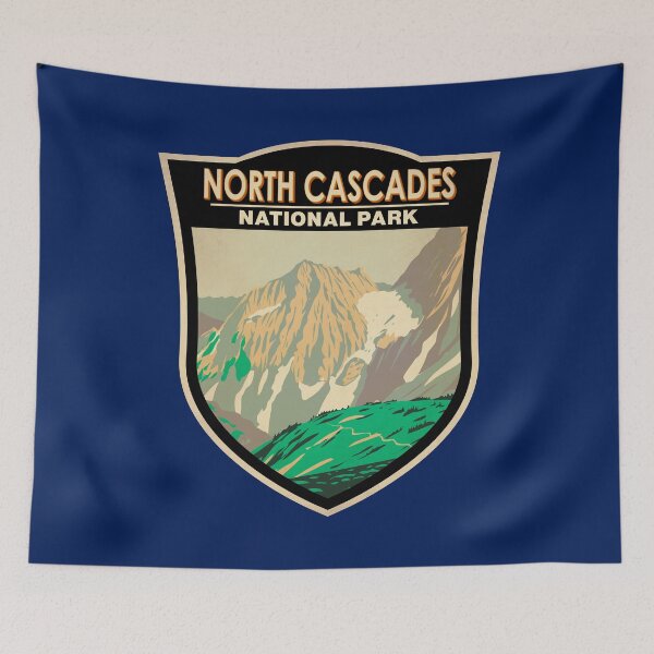 Artikelvorschau, North-Cascades-Nationalpark, Cascade-Pass-Washington-Abzeichen entworfen und verkauft von KrisSidDesigns.
