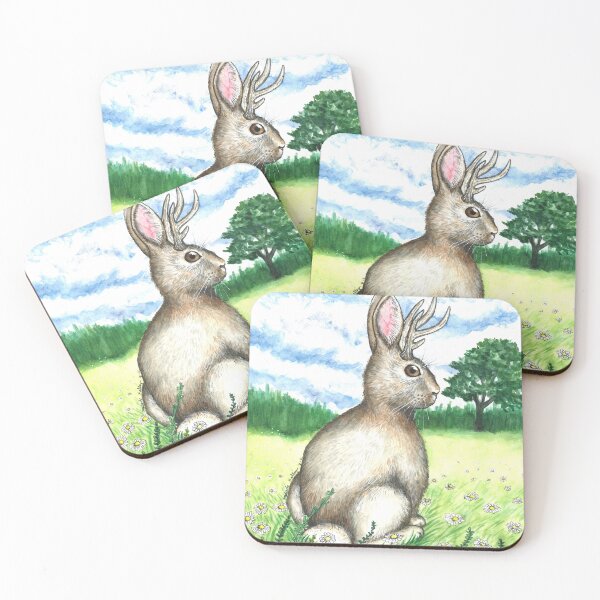 Item preview, Jackelope Cryptid in a Field designed and sold by Kelley-Art.