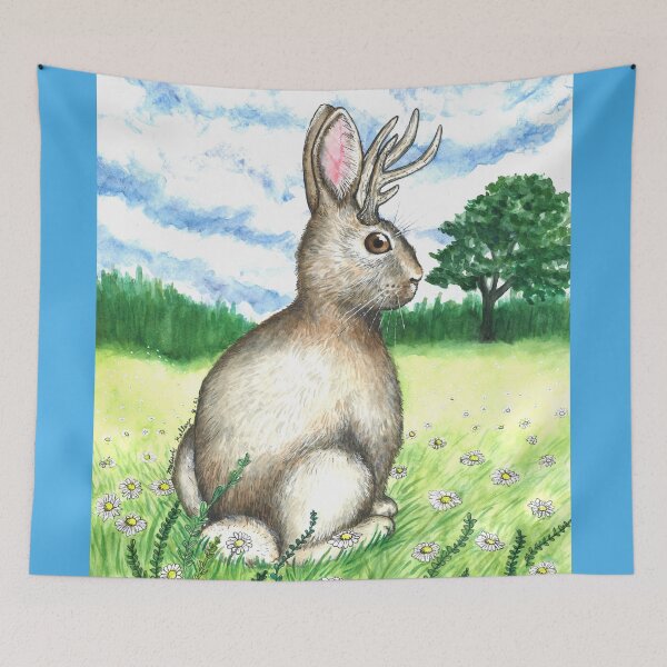 Item preview, Jackelope Cryptid in a Field designed and sold by Kelley-Art.