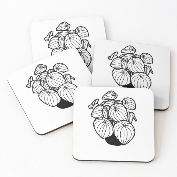 Item preview, Watermelon Peperomia Houseplant Line Drawing designed and sold by makesbymiss.