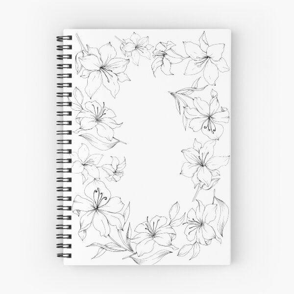 Item preview, Black and white flower boarder designed and sold by InteriorBliss.