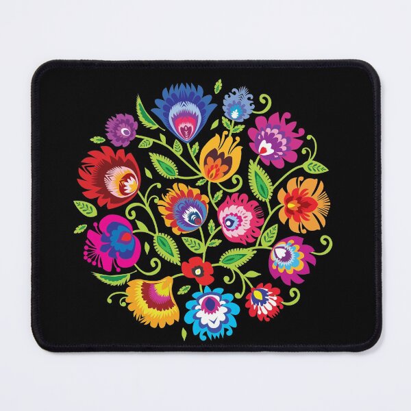 Item preview, Folk composition, round on black designed and sold by FK-UK.