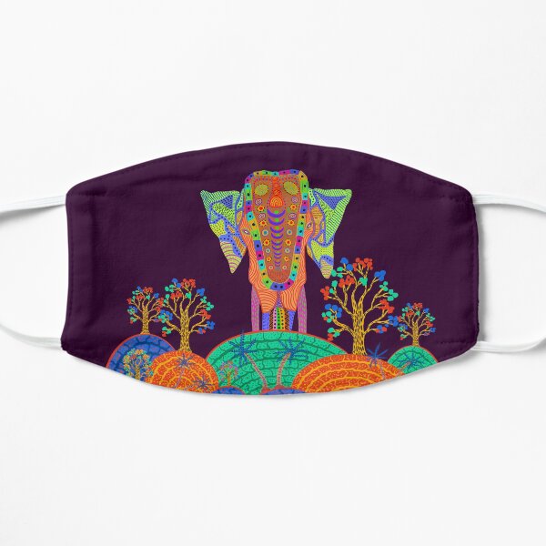 Tropical Indian Elephant Forest to the Sea Flat Mask