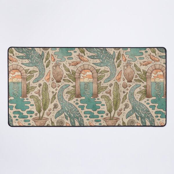 Paradise Panthalassa | Natural History Ocean Fantasy Art Desk Mat