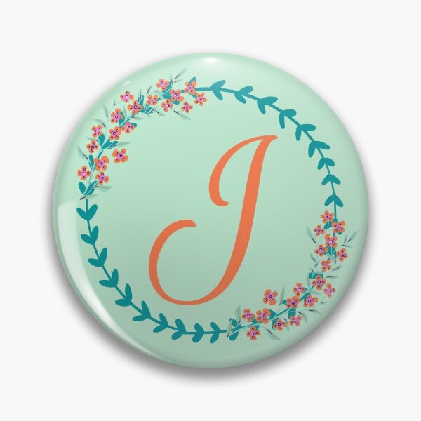 Item preview, Initial J. Letter J. Monogram J. Floral. J name.  designed and sold by ABInspired.