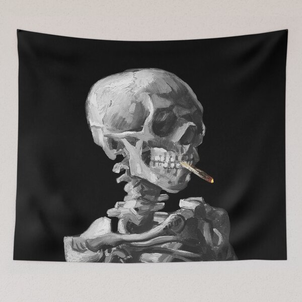 Item preview, Vincent Van Gogh - Skull of a Skeleton with Burning Cigarette designed and sold by ind3finite.